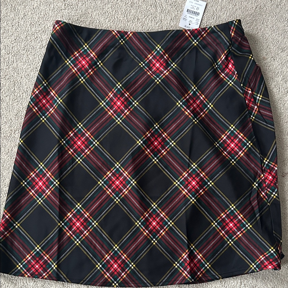 J. Crew A-Line Skirt - Red and Black Plaid